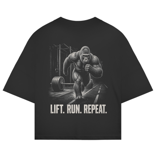 FORVYN LIFT. RUN. REPEAT. – Premium Organic Oversized T-Shirt