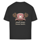 FORVYN Oversize-T-Shirt „BRAVE HEART“ in Schwarz – Rückansicht.