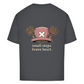 FORVYN Oversize-T-Shirt „BRAVE HEART“ in Charcoal – Rückansicht.