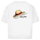 FORVYN Oversize-T-Shirt „FREE SPIRIT“ in Weiß – Rückansicht.