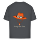 FORVYN Oversize-T-Shirt „KEEP THE FIRE“ in Charcoal – Rückansicht.