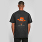 FORVYN Washed Oversize-T-Shirt „KEEP THE FIRE“ in Schwarz – Rückansicht.