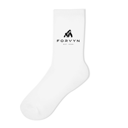 FORVYN Crew-Socken in Weiß – Seitenansicht 1.