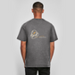 FORVYN Washed Oversize-T-Shirt „OWN COURSE“ in Asphalt – Rückansicht.