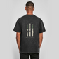 FORVYN Washed Oversize-T-Shirt „QUIET FOCUS“ in Schwarz – Rückansicht.