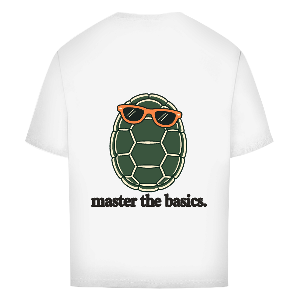 FORVYN Oversize-T-Shirt „THE BASICS“ in Weiß – Rückansicht.