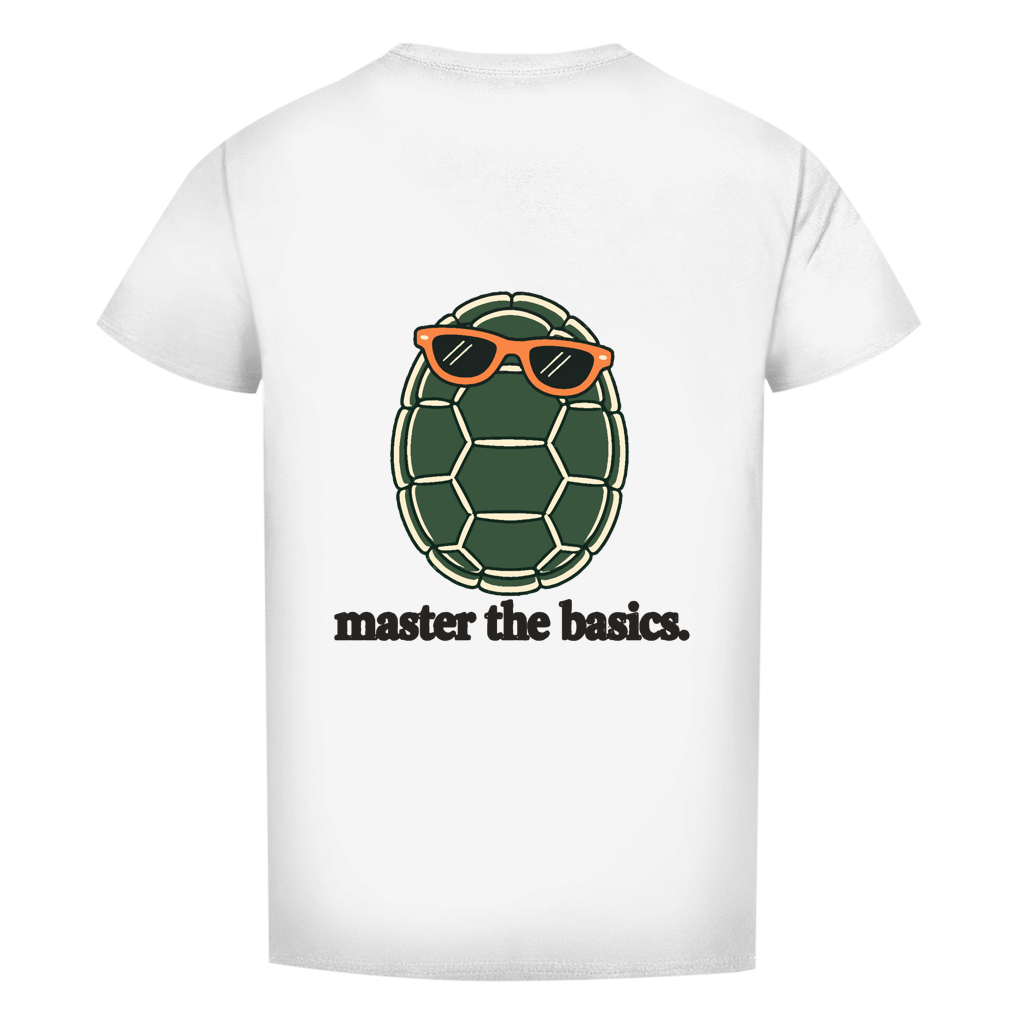 FORVYN T-Shirt mit normalem Schnitt „THE BASICS“ in Weiß – Rückansicht.
